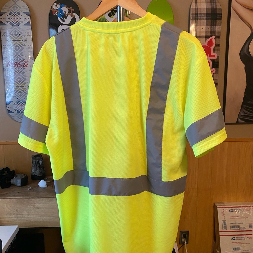 High Visibility Reflective Yellow Work Shirt / Ve… - image 8